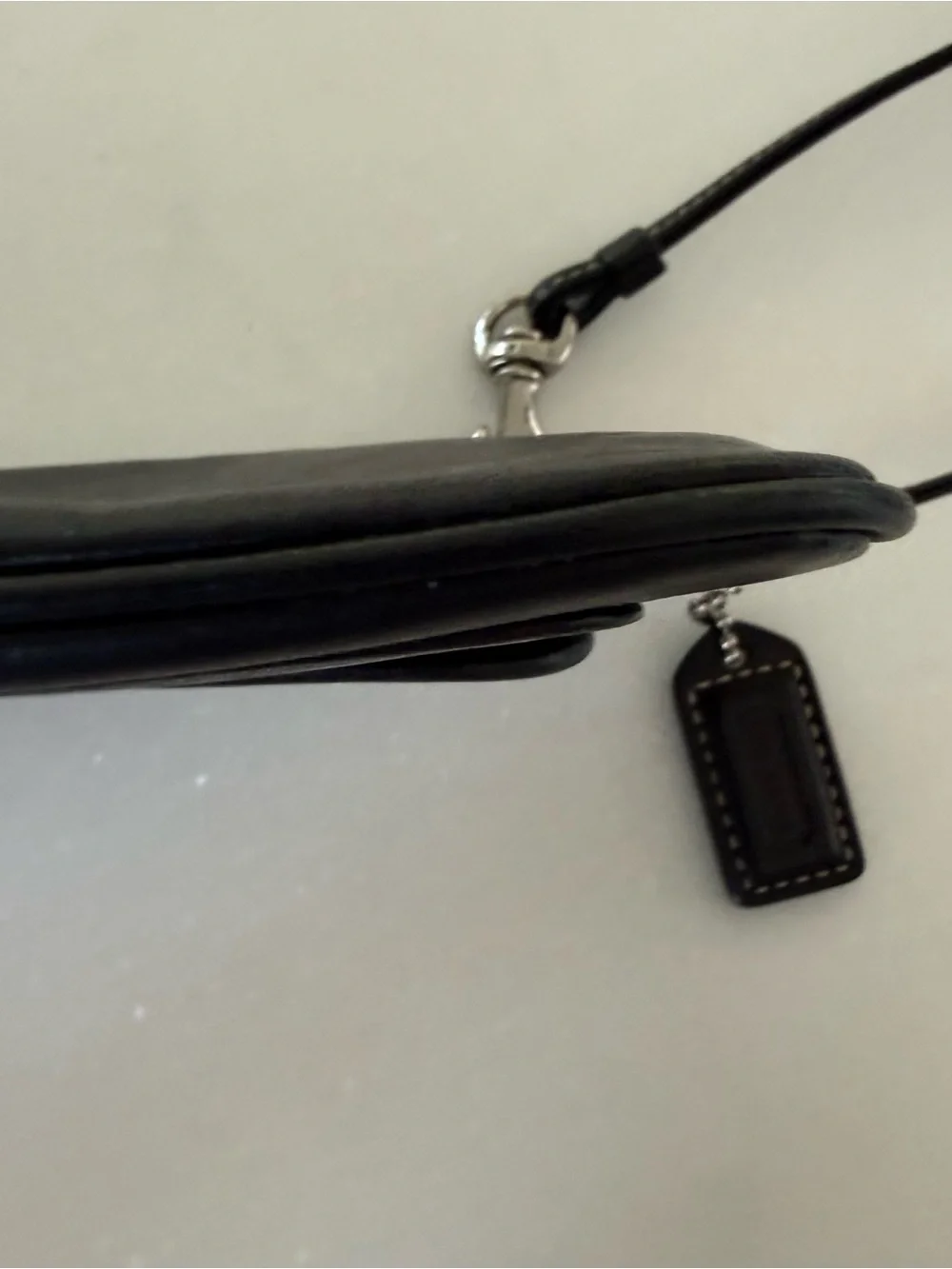 Vtg Coach Bleecker Black Leather Clutch Wristlet Wallet Silver Hdwr. Pristine!!
